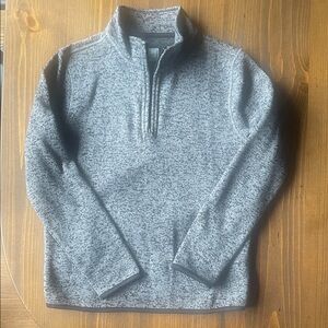 Class Club  Gray/Black quarter zip fleece Sweater sweatshirt sz 10-12